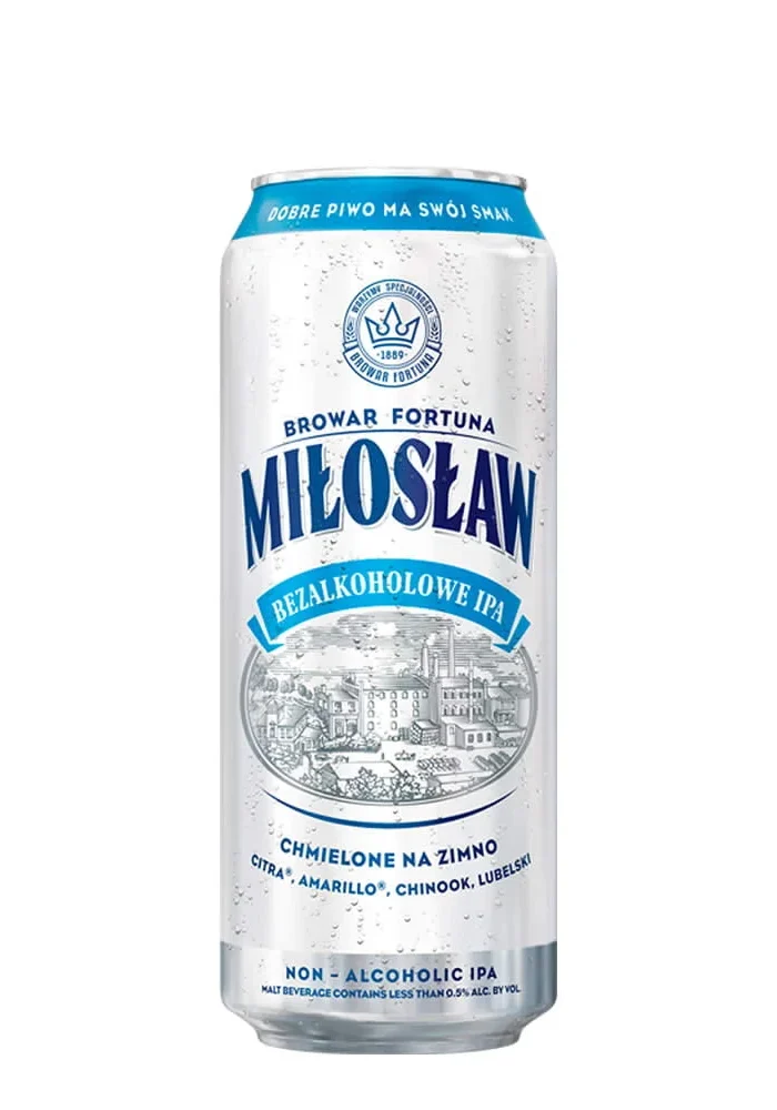 MILOSLAW BEZALKOHOLOWE IPA SIN ALCOHOL 500 ML
